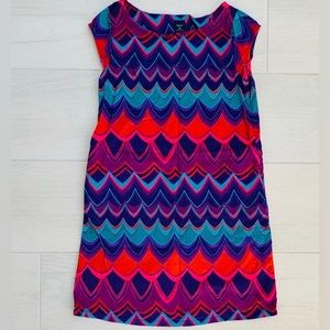 GAP Corduroy Peacock Print Shift Dress